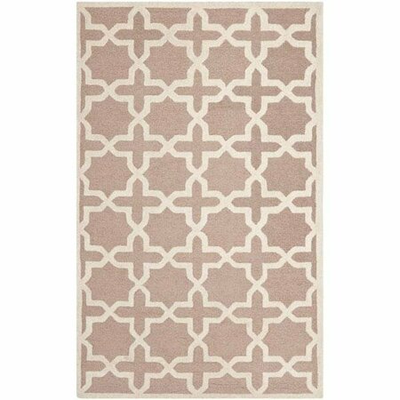 SAFAVIEH Cambridge Hand Tufted Runner RugBeige & Ivory 2 ft.-6 in. x 6 ft. CAM125J-26